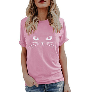 Cute Cat Short Sleeve T-Shirt