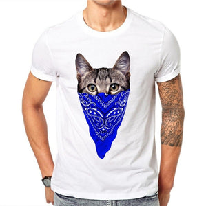 Blue Face Towel Cat Tee